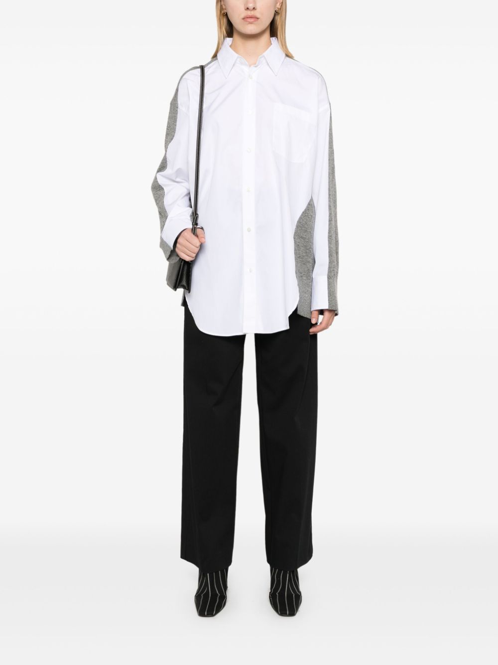 Stella McCartney layered cardigan shirt - Grijs