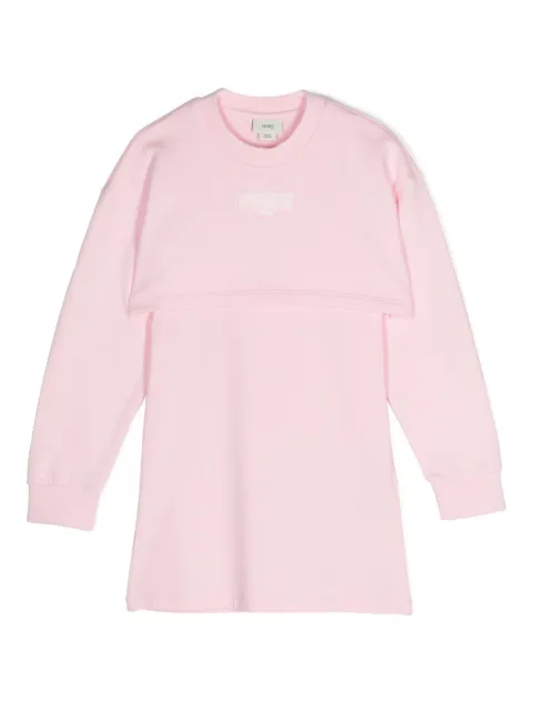 Fendi Kids vestido con diseño a capas