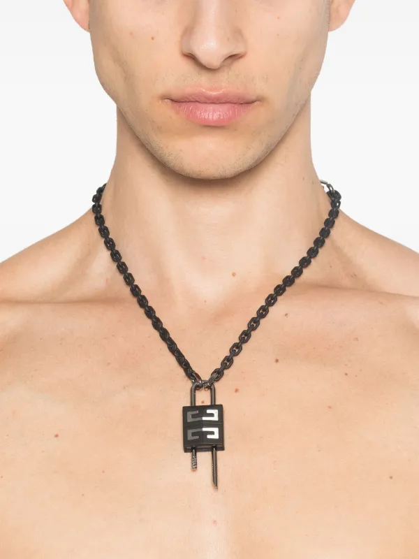 Givenchy Small Lock Necklace | Black | FARFETCH BH