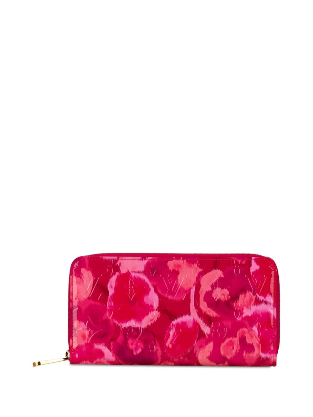 Pre-owned Louis Vuitton 2013 Monogram Vernis Ikat Zippy Wallet Long Wallets In Pink