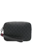 Gucci GG Supreme canvas clutch bag - Black
