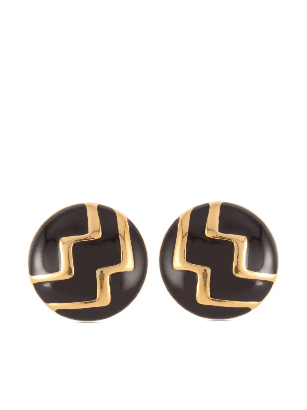 Pre-owned Susan Caplan Vintage 1980 Monet Stud Earrings In Gold