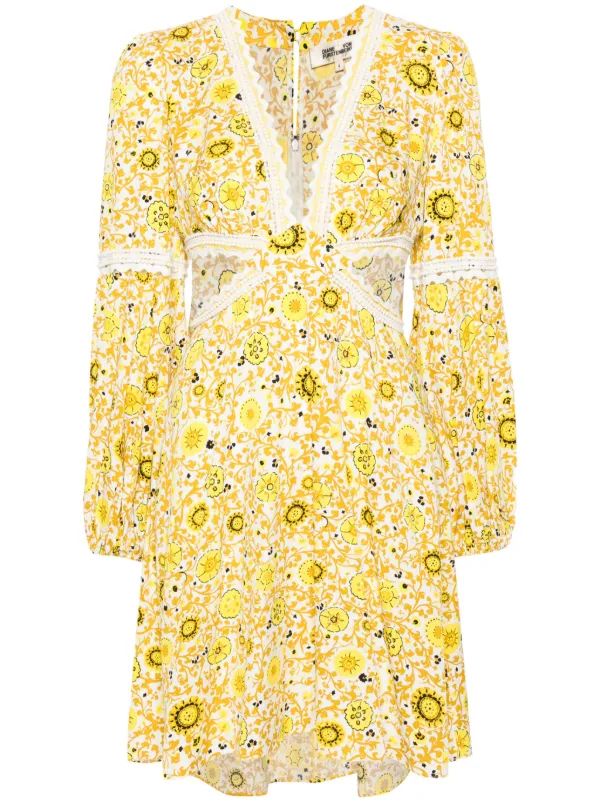 DVF Diane Von Furstenberg Kimmie フローラル ミニドレス | ホワイト 