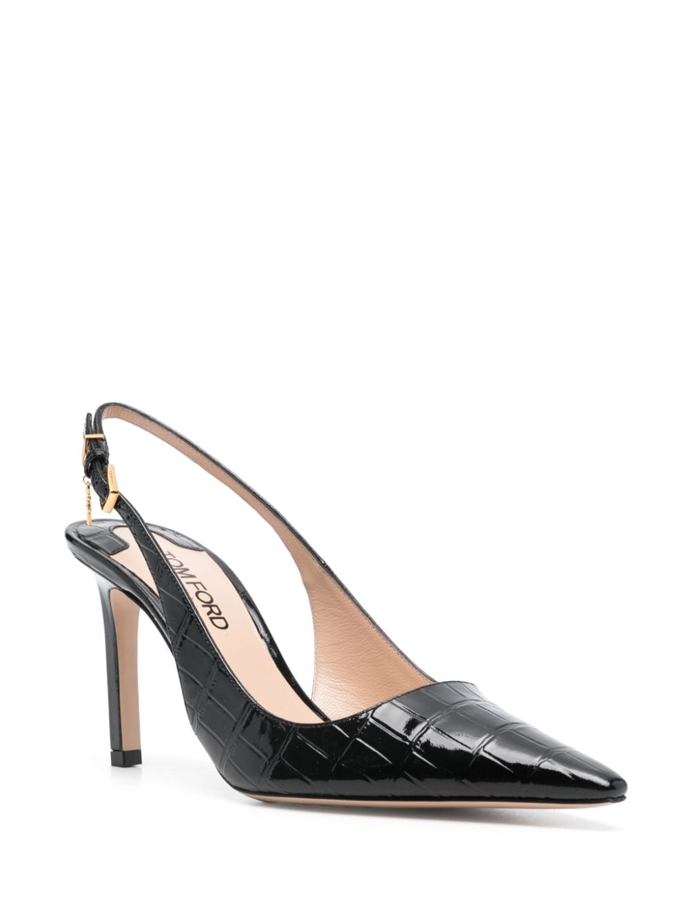 Shop Tom Ford Angelina 85mm Slingback Pumps In Black