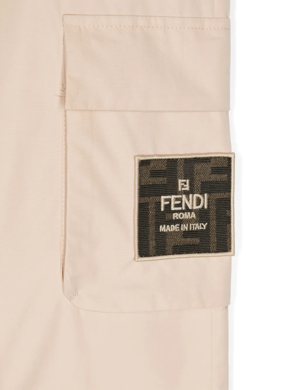 Fendi Kids Broek met wijde pijpen Beige