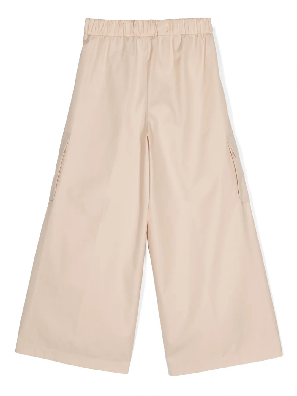 Fendi Kids Broek met wijde pijpen Beige