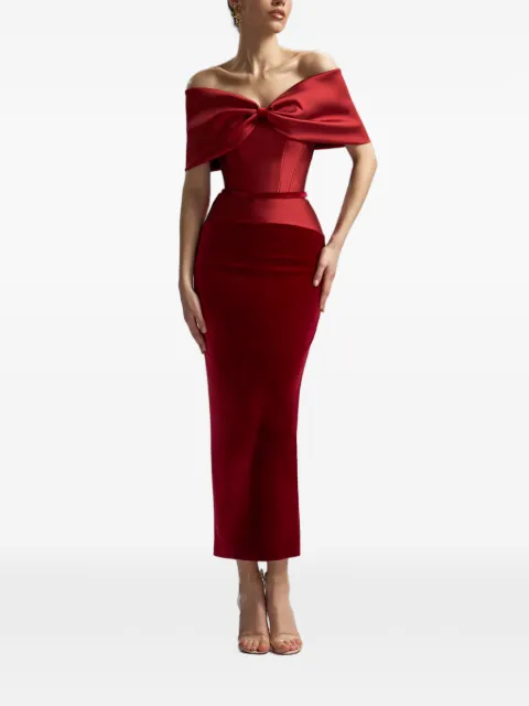 CRISTALLINI off-shoulder taffeta gown