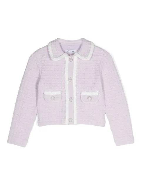 Self-Portrait Kids contrast-trim cardigan