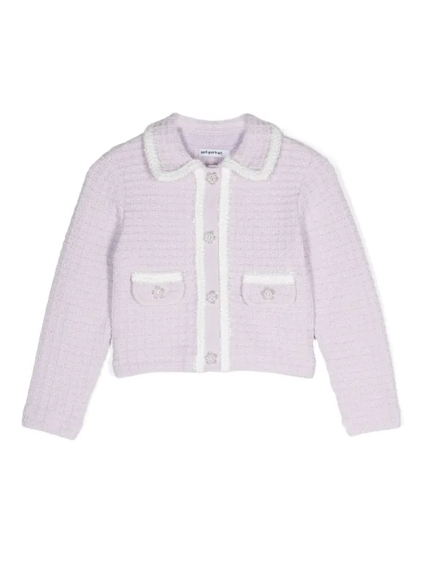 Kids purple cardigan shop