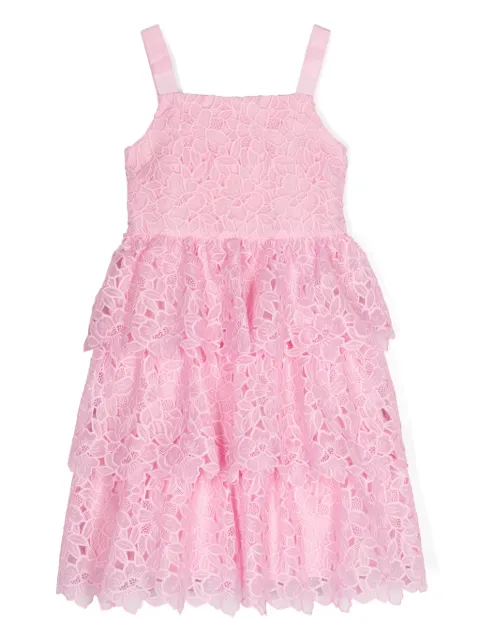 Self-Portrait Kids organza ruffled dress