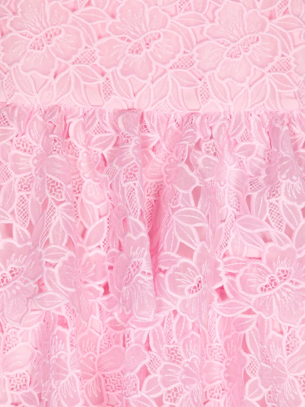 Self-Portrait Kids Jurk met ruche Roze