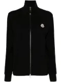Moncler logo-appliqué zipped jacket - Black