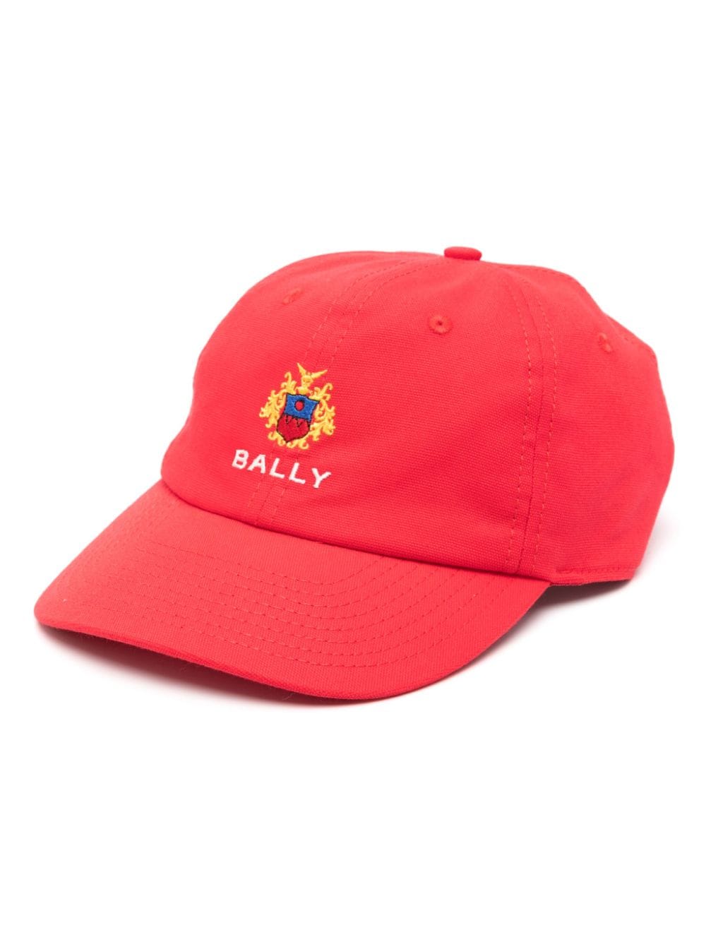 Bally Crest 棉棒球帽 In Red