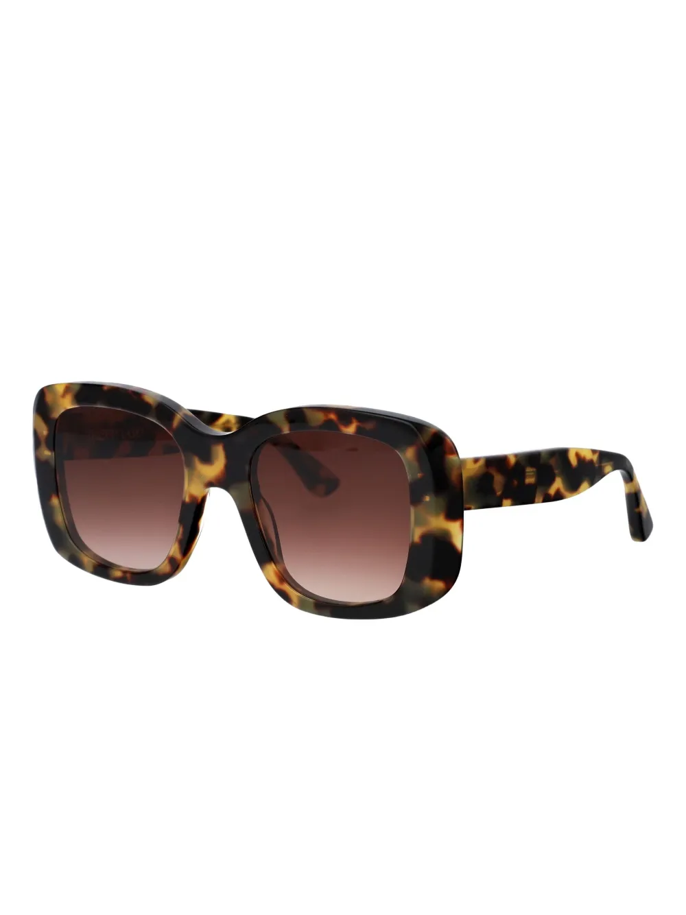 Thierry Lasry Zonnebril met rechthoekig montuur Bruin