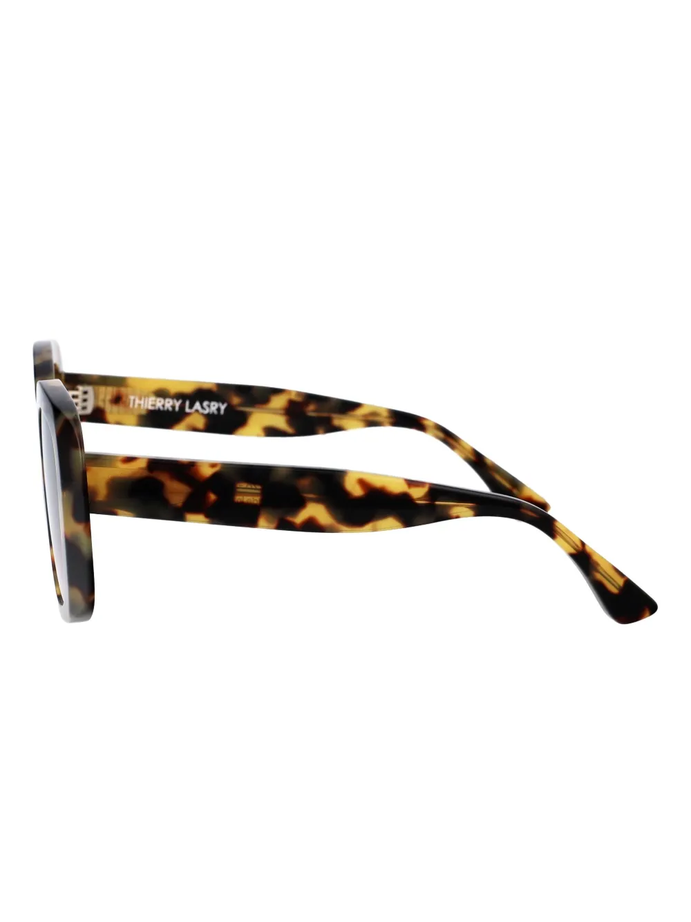 Thierry Lasry Zonnebril met rechthoekig montuur Bruin