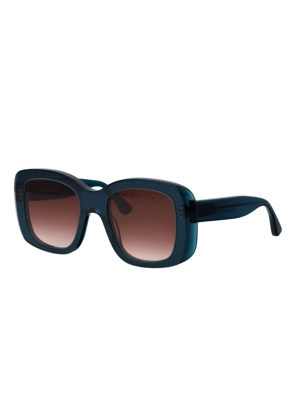 Thierry Lasry Swimmy zonnebril met rechthoekig montuur Groen