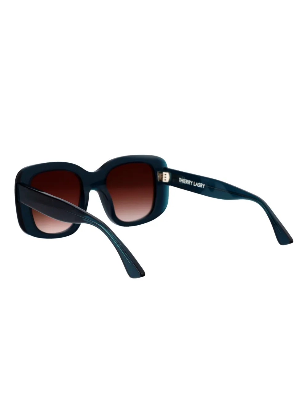 Thierry Lasry Swimmy zonnebril met rechthoekig montuur Groen