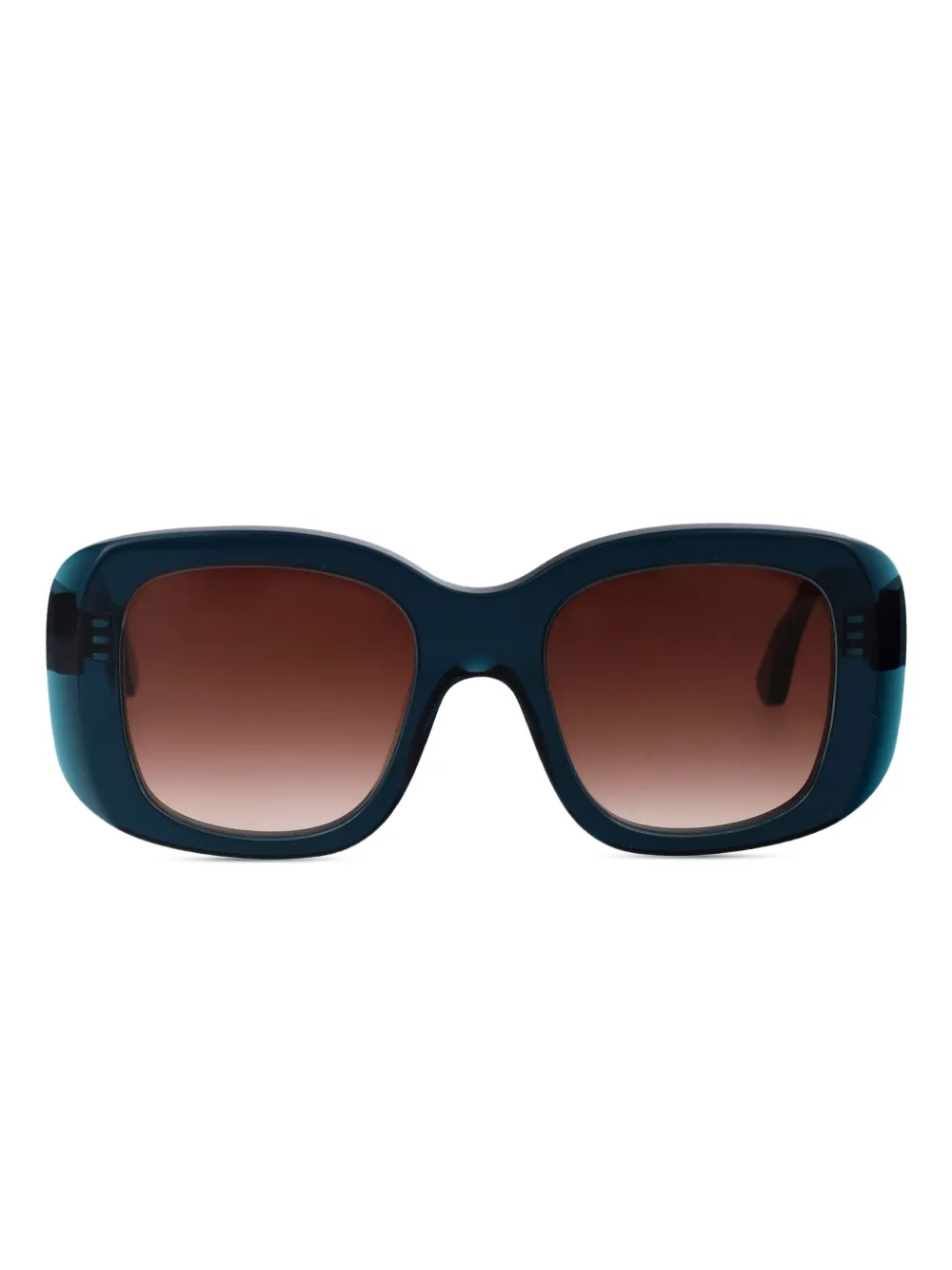 Thierry Lasry Swimmy zonnebril met rechthoekig montuur Groen