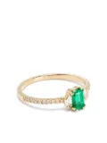 Suzanne Kalan 18kt yellow gold emerald and diamond ring