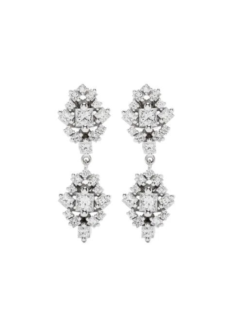 Suzanne Kalan pendientes La Fantasie en oro blanco de 18 ct con diamantes