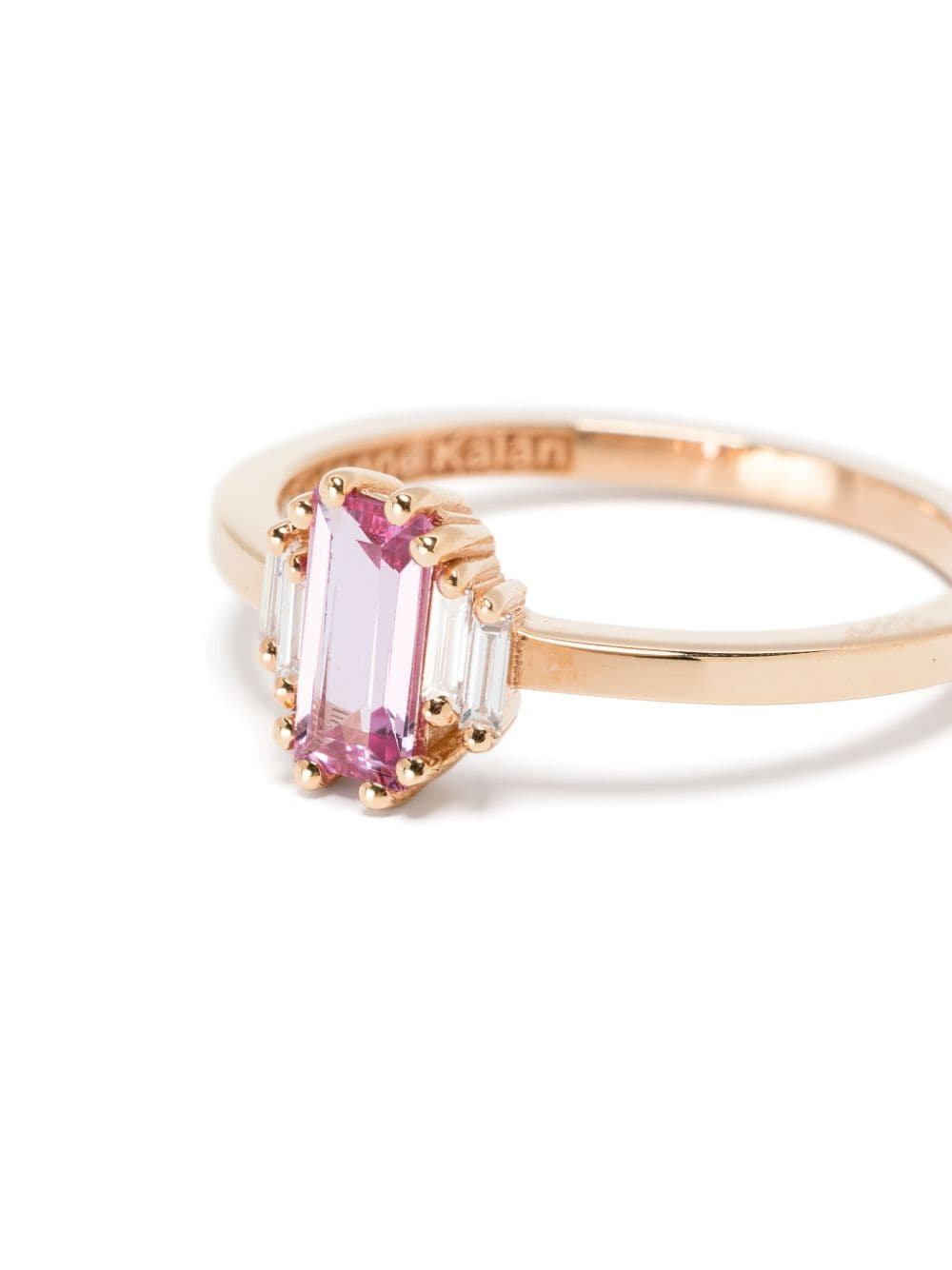 Suzanne Kalan 18kt roségouden ring met saffier en diamanten