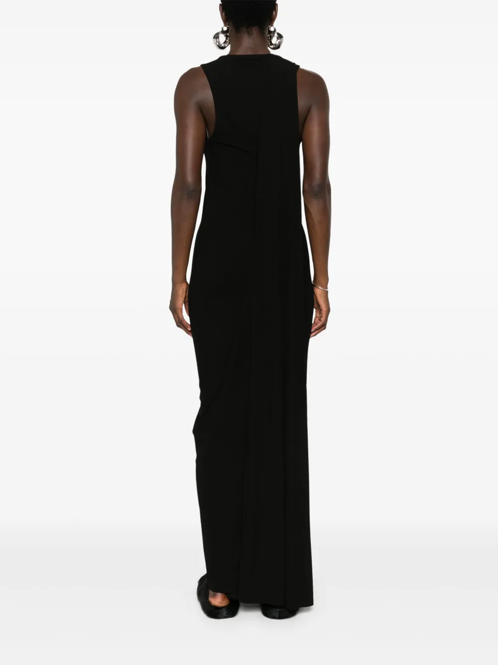 Balenciaga Gedrapeerde maxi-jurk Zwart