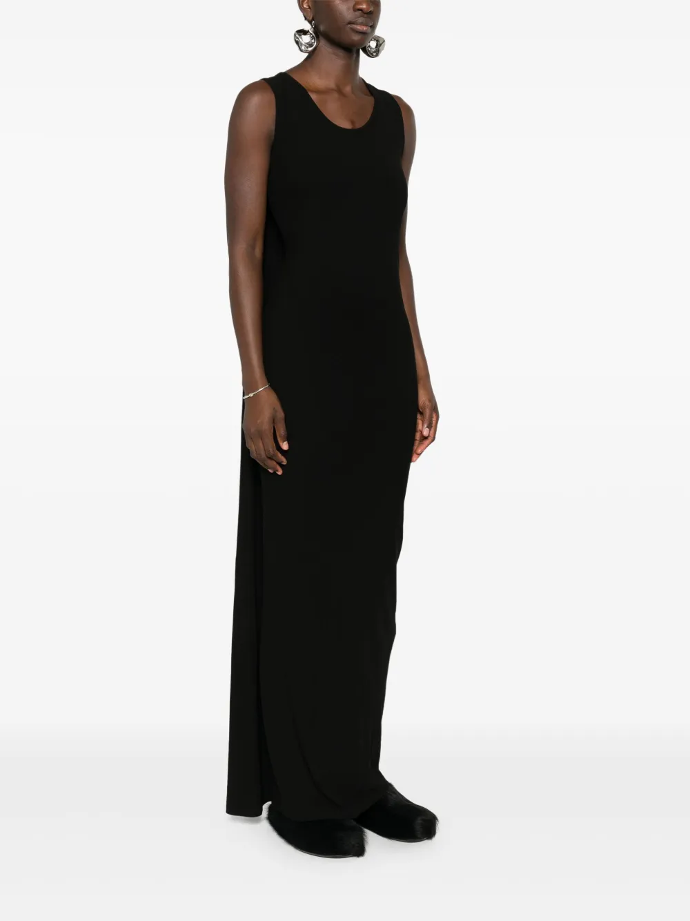 Balenciaga Gedrapeerde maxi-jurk Zwart