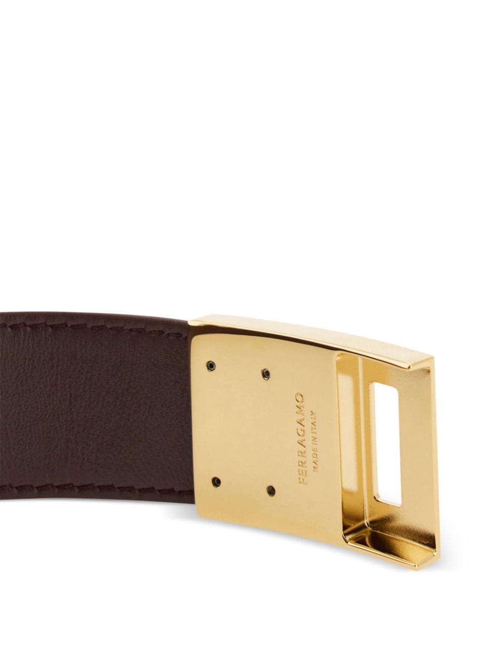 Shop Ferragamo Gancini Bracelet In Brown