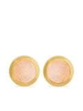 Ferragamo semi-precious stone button stud earrings - Pink