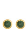 Ferragamo semi-precious stone button stud earrings - Green