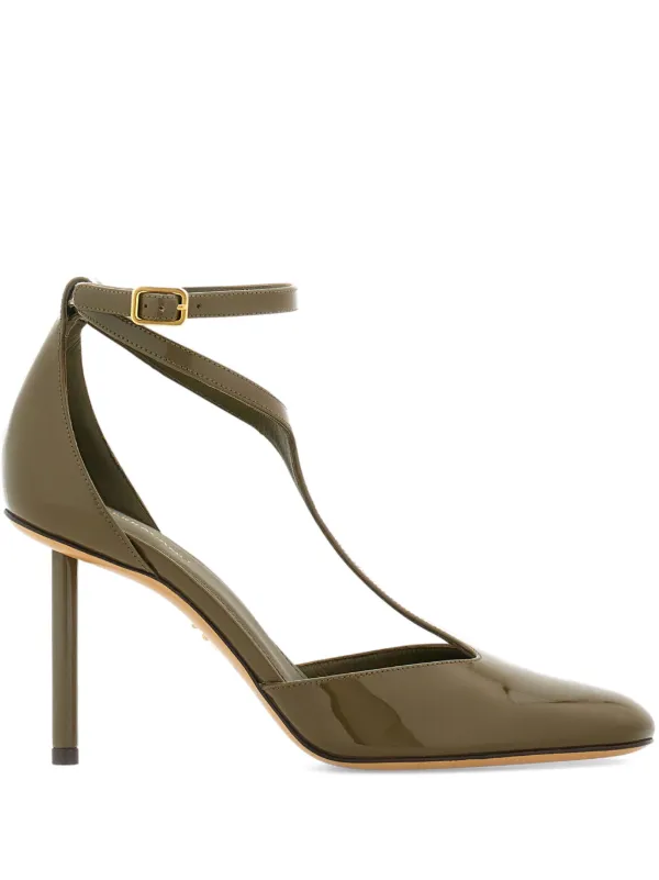 Ferragamo T strap Pumps Green FARFETCH AU