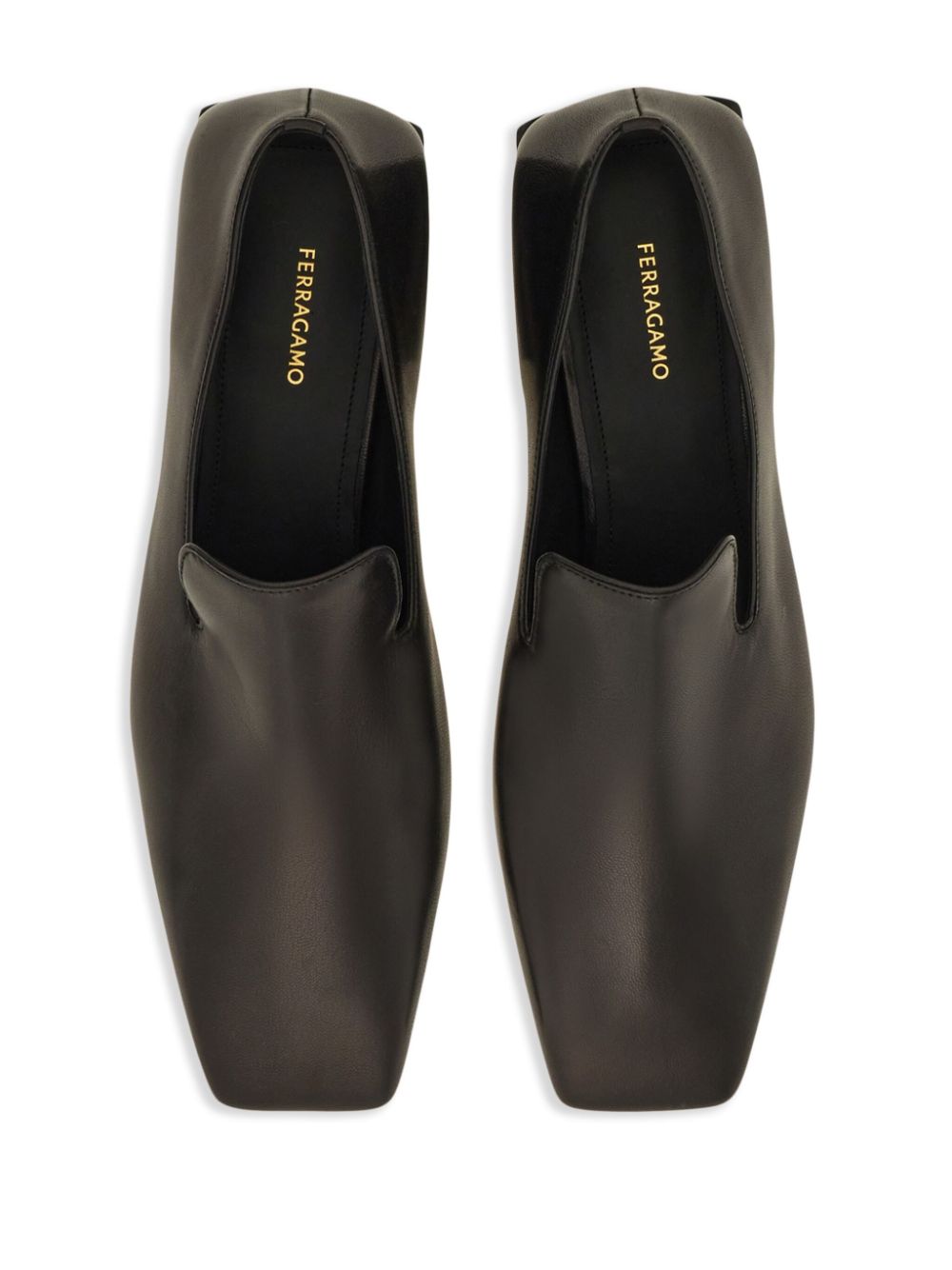 Ferragamo square-toe loafers Black