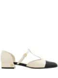 Ferragamo T-strap ballerina shoes - White