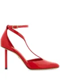 Ferragamo T-strap pumps - Red