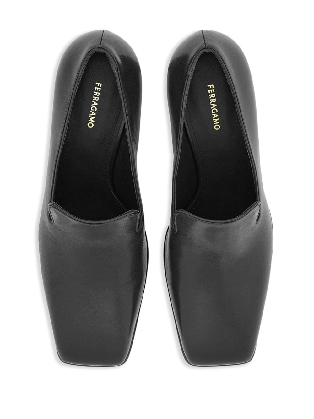 Ferragamo 70 mm loafers met hak Zwart