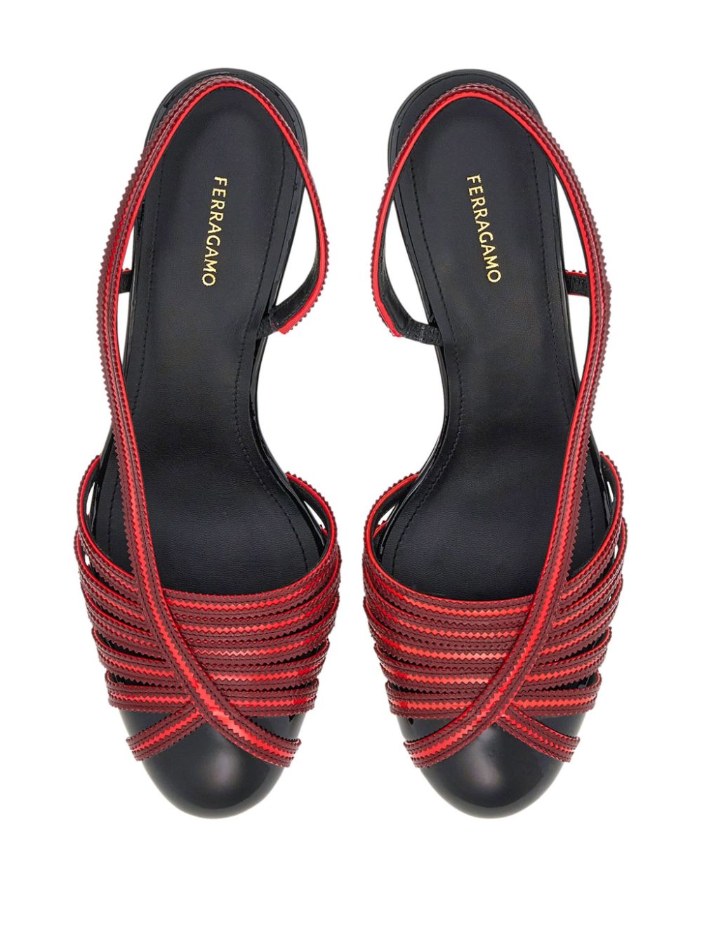 Ferragamo Mid pumps met bandjes Rood