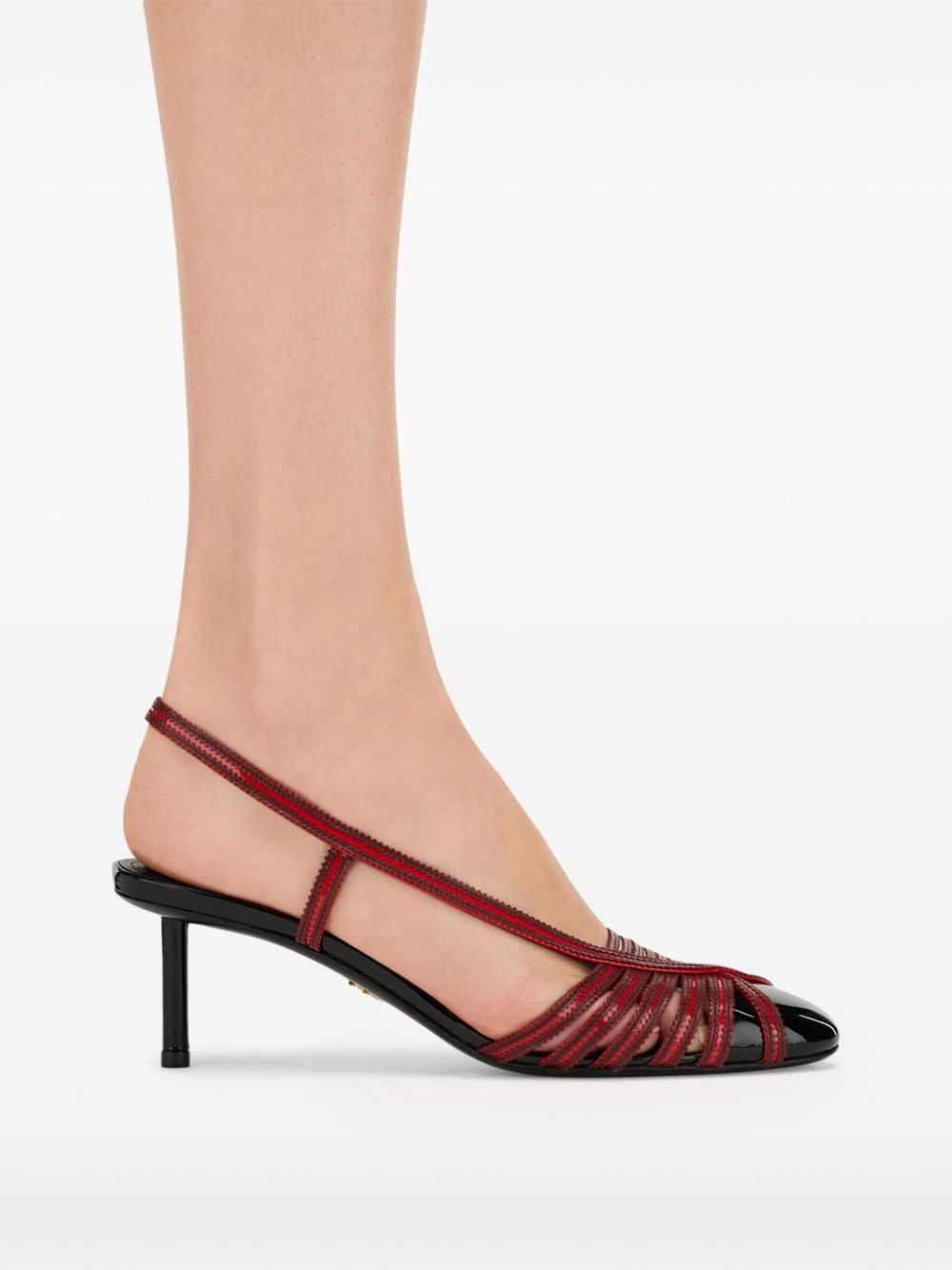 Ferragamo Mid pumps met bandjes Rood