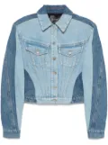 Mugler colour-block denim jacket - Blue