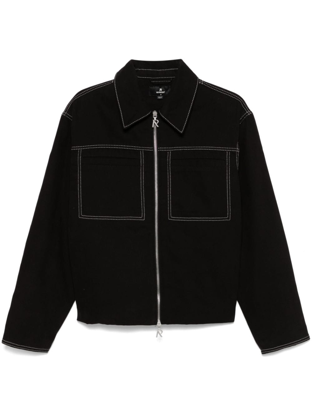 Represent Contrast-stitch Jacket In Black