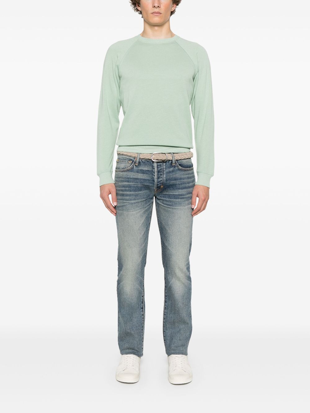 TOM FORD Sweater met logopatch - Groen