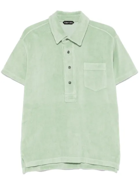 TOM FORD towelling short-sleeve polo shirt
