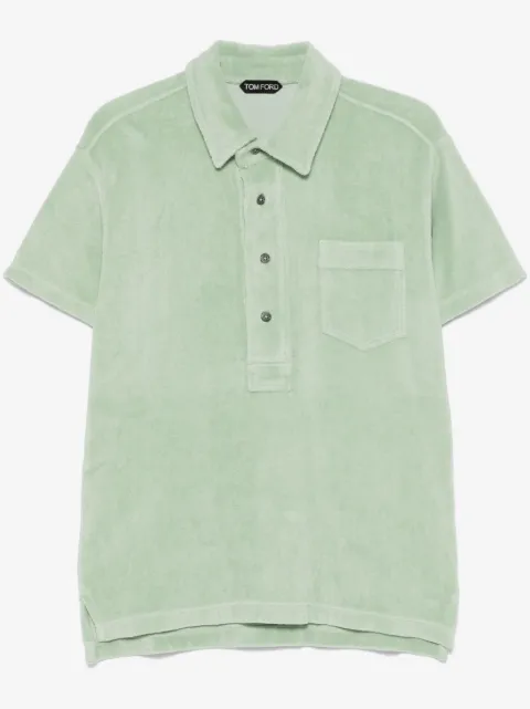 TOM FORD towelling short-sleeve polo shirt