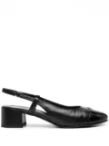 Tory Burch 45mm Double T-motif leather pumps - Black