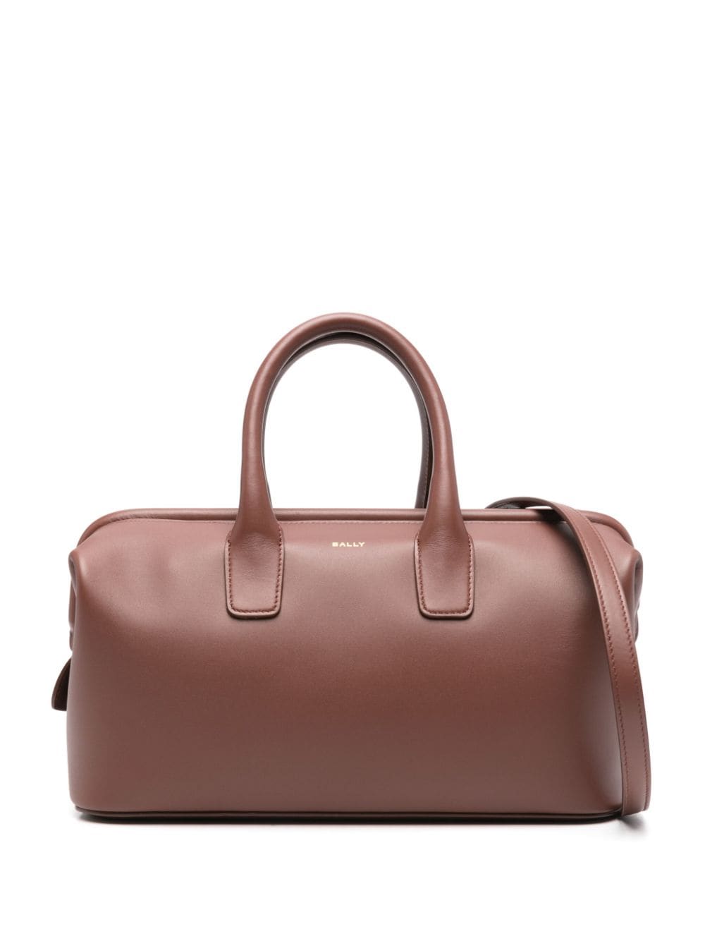 Bally Logo-stamp Leather Tote Bag In Brown