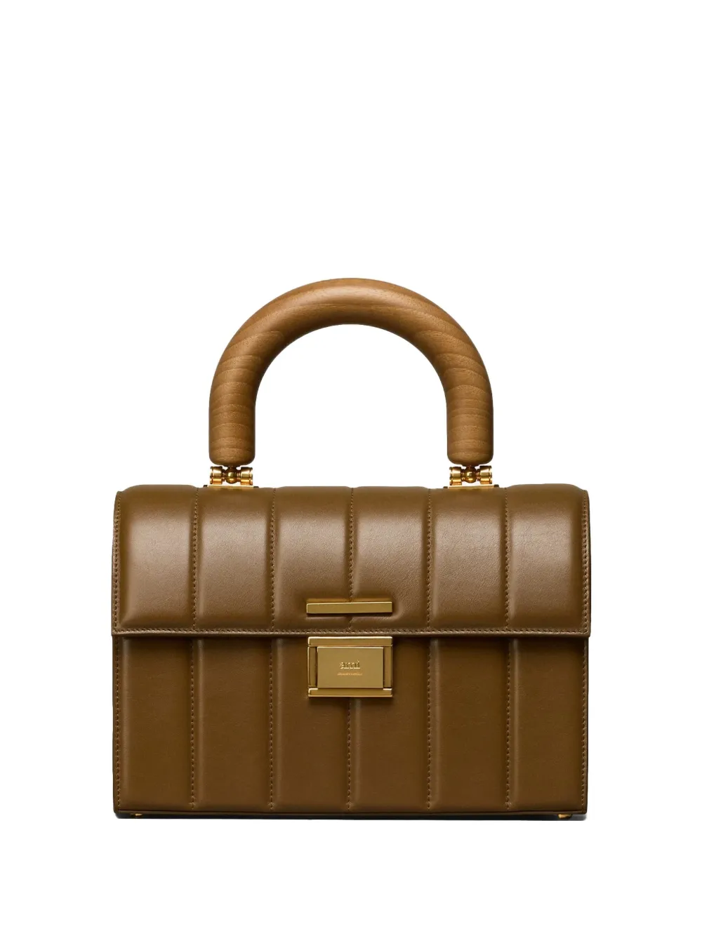AMI Paris Déjà-Vu quilted leather tote bag | Brown | Image 1