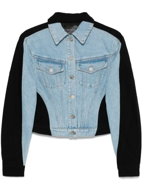 Mugler colour-block denim jacket