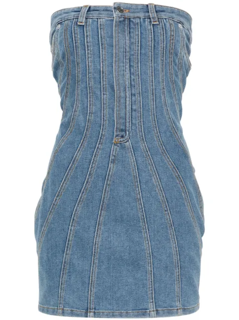 Mugler denim bustier mini dress 24F6RO1616211 - 0