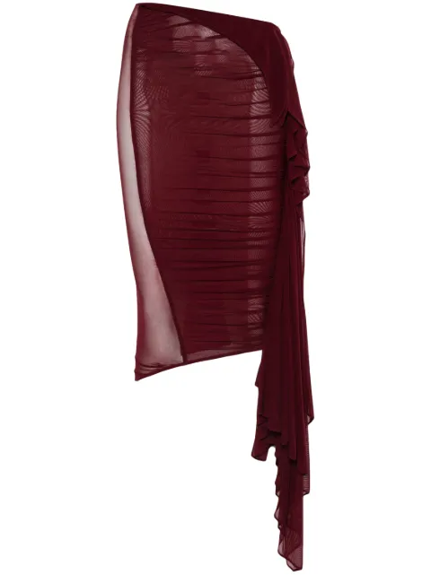 Mugler ruched midi skirt