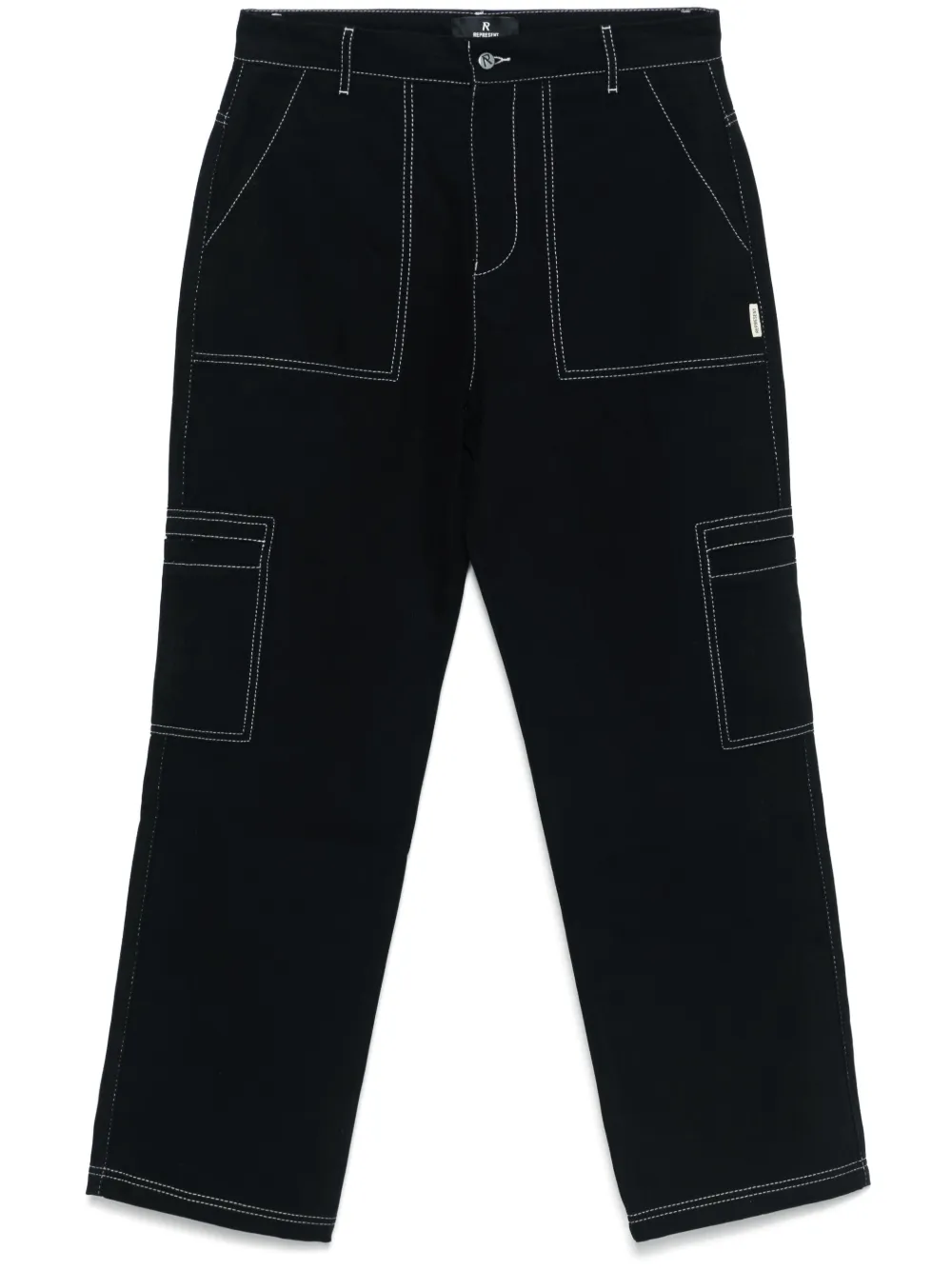 Represent contrast-stitching trousers | Black | Image 1