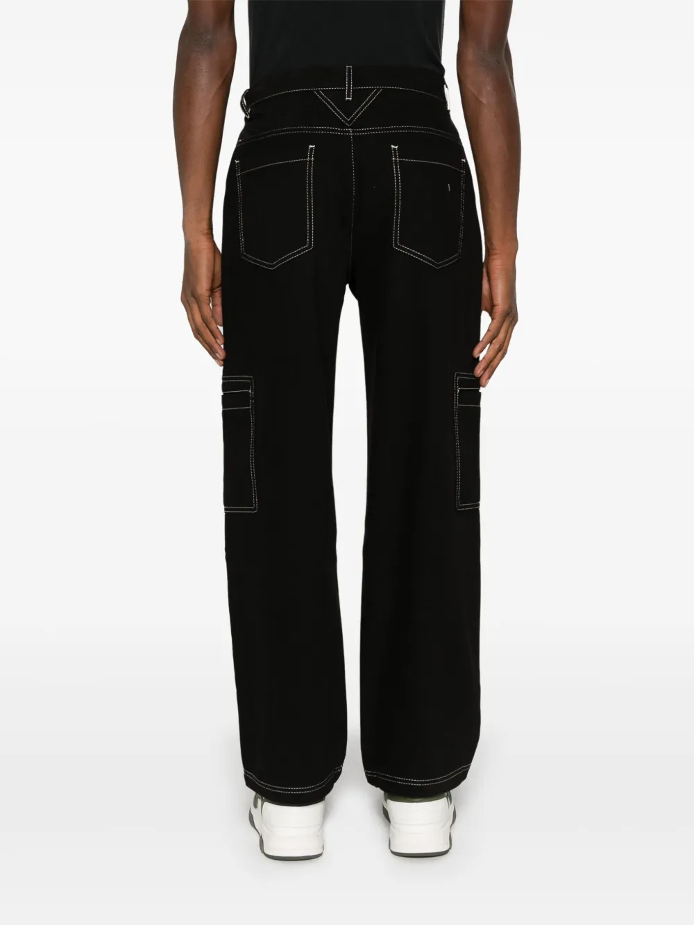 Represent Broek met contrasterend stiksel Zwart